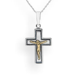 Srebrna okazała zawieszka KRZYŻ - SREBRO pr. 925