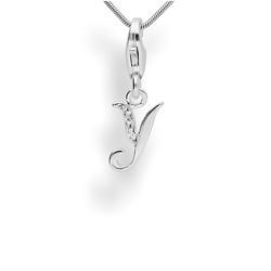 Srebrna zawieszka - charms - ALFABET - Y - pr. 925