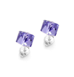 Srebrne sztyfty whit Swarovski 4 mm - SREBRO p 925