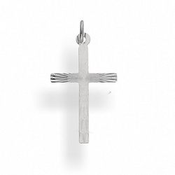 Złota zawieszka - KRZYŻ pr. 585 Białe złoto