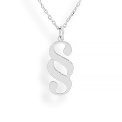 Srebrny naszyjnik PARAGRAF - SREBRO 925 rękodzieło