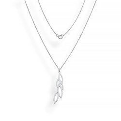 Srebrny naszyjnik LIŚCIE - styl glamour pr. 925