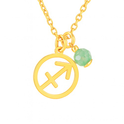 Naszyjnik ZNAK ZODIAKU AWENTURYN -  srebro p 925