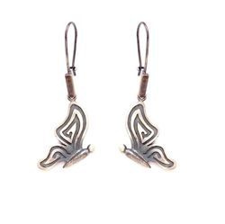 Srebrne kolczyki motyl motyle - srebro 925