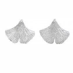 Srebrne kolczyki LIŚĆ MIŁORZĄB - SREBRO 925