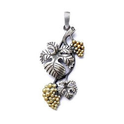 Srebrna zawieszka - winorośl winogrona srebro 925