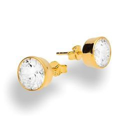 Srebrne kolczyki - sztyfty z cyrkoniami - pr. 925