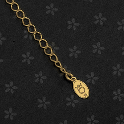 Naszyjnik naturalny TURMALIN - srebro 925 złocone