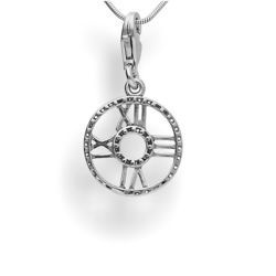 Srebrna zawieszka - charms - ZEGAR pr. 925