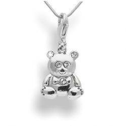 Srebrny charms z Crystals from Swarovski - MIŚ