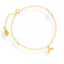 Bransoletka LUNULA i PERŁY naturalne SREBRO - NEW!