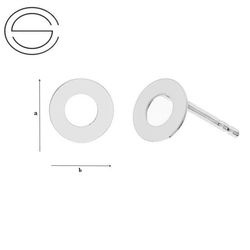 SZT-202 Srebrne kolczyki sztyfty KOŁA 6mm pr 925