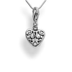 Srebrna zawieszka - charms - SERCE pr. 925