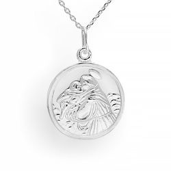 Wisiorek dwustronny medalik św. JÓZEF JEZUS - 925