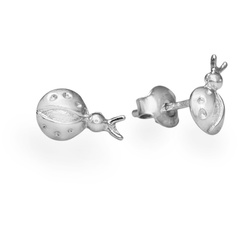 Kolczyki sztyfty biedronka - Srebro pr 925