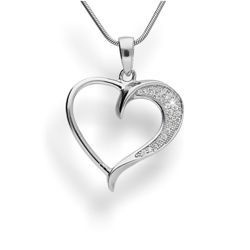 Srebrna zawieszka SERCE - cyrkonie pr. 925
