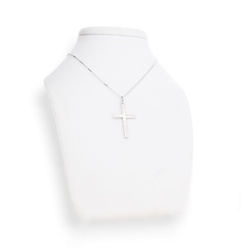 Złota zawieszka - KRZYŻ pr. 585 Białe złoto