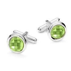 Spinki do mankietów - kryształki Swarovski SREBRO