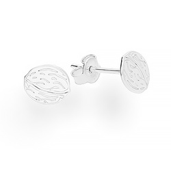 SZT-762 Kolczyki sztyfty ORZECH WŁOSKI Srebro 925