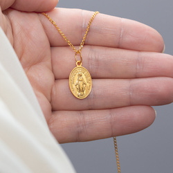 Naszyjnik medalik MATKA BOŻA NIEPOKALANA - pr. 925