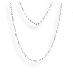 Srebrny łańcuszek - SERCA - pr. 925