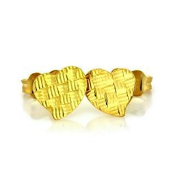 Piękne złote kolczyki - SERCA - ZŁOTO pr. 333