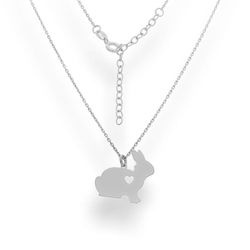 Srebrny naszyjnik KRÓLIK ZAJĄC - SREBRO pr 925