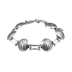 Srebrna bransoletka - koła, pr. 925