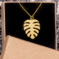 Srebrne kolczyki LIŚĆ - MONSTERA - SREBRO pr. 925