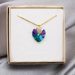 Srebrny naszyjnik SERCE SWAROVSKI - SREBRO p. 925
