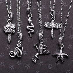 Srebrny charms z Crystals from Swarovski - NOŻYCE