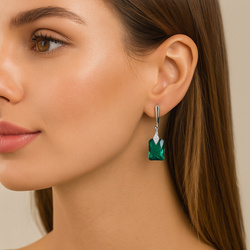 Srebrne kolczyki z Crystals from Swarovski pr. 925