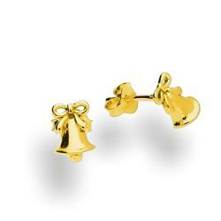 Srebrne kolczyki sztyfty - DZWONKI - pr. 925