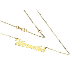 Złoty naszyjnik z imieniem WERONIKA - ZŁOTO pr 333