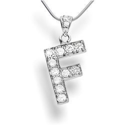 Srebrna zawieszka - ALFABET - F - literka pr. 925