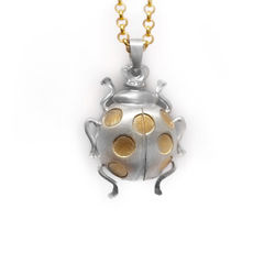 Srebrny naszyjnik - duża biedronka - srebro p.925