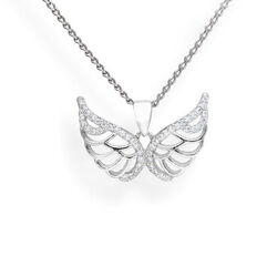 Srebrny naszyjnik SKRZYDŁA CYRKONIE - srebro p 925