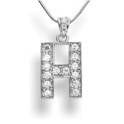 Srebrna zawieszka - ALFABET - H - literka pr. 925