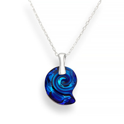 Srebrny naszyjnik amonit muszla SWAROVSKI pr. 925