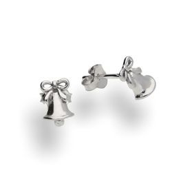 Srebrne kolczyki sztyfty - DZWONKI - pr. 925