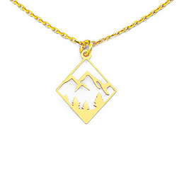 Srebrny naszyjnik GÓRY - srebro p. 925 POZŁACANY