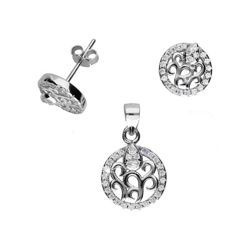 Srebrny komplet z cyrkoniami - pr. 925 srebro
