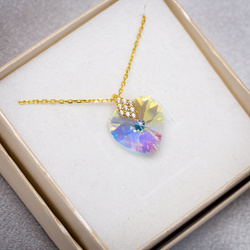 Srebrny naszyjnik SERCE SWAROVSKI - SREBRO p. 925