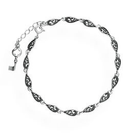 Srebrna bransoletka ażurowa KLUCZYK - SREBRO 925