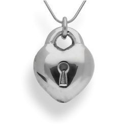 Srebrna zawieszka - SERCE KŁÓDKA - pr. 925