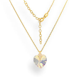 Srebrny naszyjnik SERCE SWAROVSKI - SREBRO p. 925