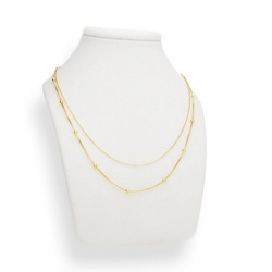 Srebrny naszyjnik podwójny - kulki