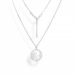 Srebrny naszyjnik SŁOŃCE I KSIĘŻYC pr. 925