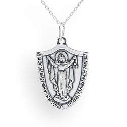 Srebrny wisiorek medalik JEZU UFAM TOBIE - 2 str.