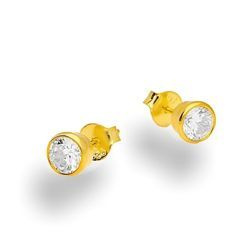 Srebrne kolczyki sztyfty z cyrkonią - pr. 925